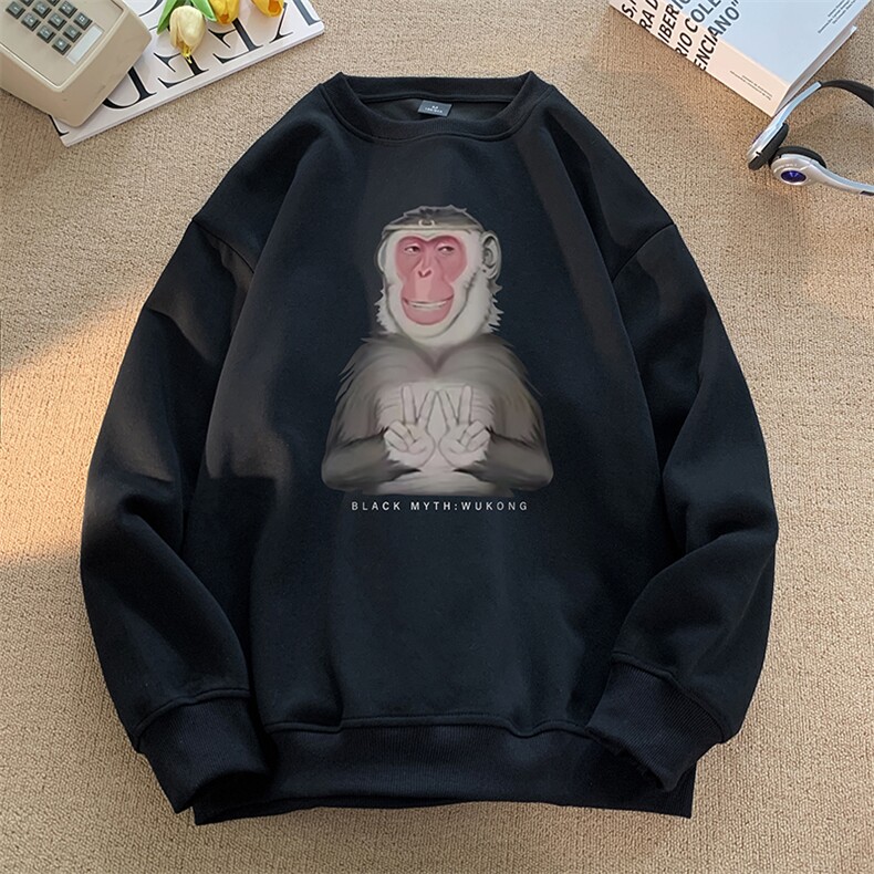 现货已做版权黑神话悟空纯棉重磅圆领宽松卫衣男WY28-P45控68,男装卫衣,星座205-5