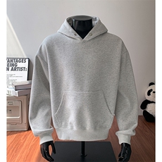 重磅65棉450克双排扣连帽卫衣纯色套头外套男上衣RH5323-P47，女装短外套，星座610B-1