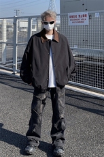 2025秋翻领拼接港风时尚休闲男夹克外套705-1-W8812-P63控88，男装夹克，星座705-1