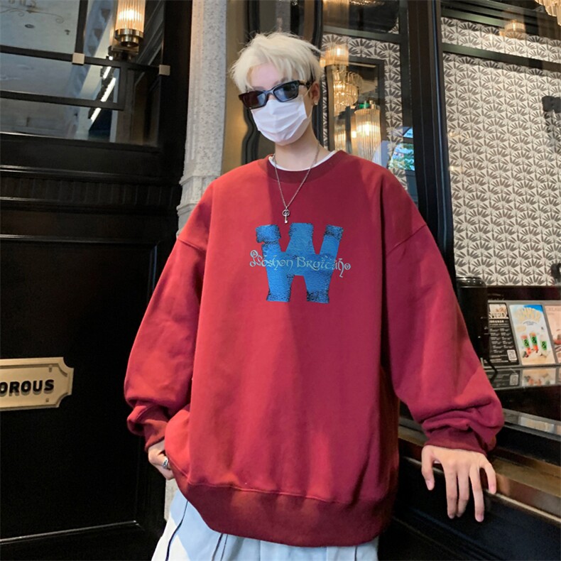 ！ 圆领卫衣男装港风长袖T恤男外套男WY237-特P23图片