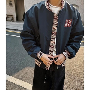 【有货】DR3004-P72新中式提花夹克男女春季棒球服名族风情侣外套图片