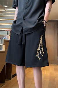 量大优 供视频 冰丝风刺绣短裤 DK18 m-5XL 特P25图片