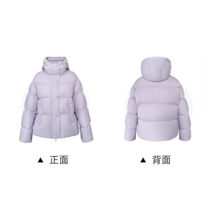 8008# 高品质手塞棉 白灵儿糖果色袖标短款连帽棉服女图片