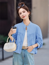 2026春季新品简约时尚休闲立领外套，女装短外套，美沁