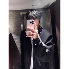 JY235-P55小众金属铆钉设计感垫肩外套男短款网图，女装短外套，星座1501-3