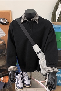学院风polo领假两件卫衣男 cp136-特p55图片