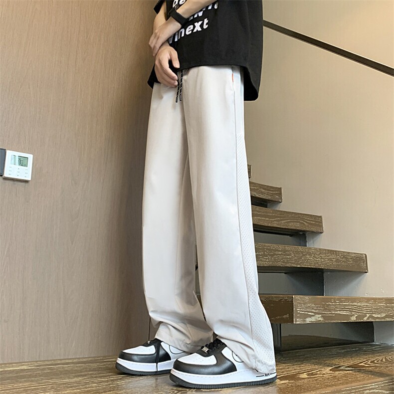 激光打孔网眼透气冰丝裤vibe束脚裤速干空调裤XK009-TP40,男装休闲裤,星座1213