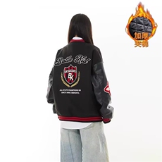 现货DJK180-批75秋冬新款美式重磅棒球服外套刺绣棉服，男装棉衣，星座603-2
