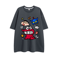 白底23新款夏季时尚百搭宽松卡通印花短袖T恤T61113P30控48，男装T恤，电商A268-1