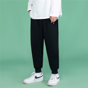 纯色加印花65棉运动卫裤束脚裤 K01-P35 纯色25图片