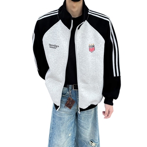 美式立领运动刺绣外套男 xh93-特p75图片