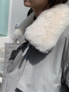 百搭风衣版羽绒服图片