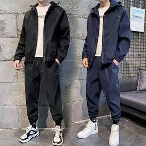 春季工装套装男潮流一套男夹克外套DS585T图片