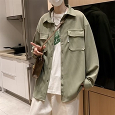 秋季新款潮流衬衫男港风休闲长袖宽松外套上衣外穿潮CY494-P41，男装衬衫，星座412-3