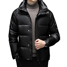 BJY15322钱塘2020-2冬季厚款商务休闲简约连帽中年男士羽绒服P350，男装羽绒服，钱塘207-2