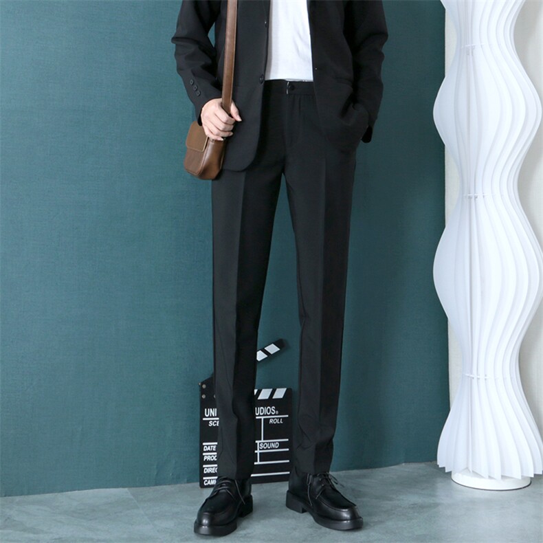 1506A/GTA010/P34新款男士垂坠感宽松大码潮流小脚休闲裤图片