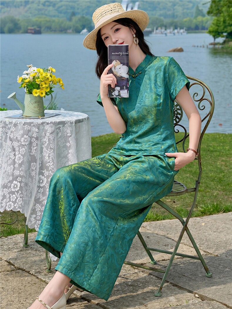 2026夏装新款简约时尚休闲套装两件套,女装套装/套裙,美沁