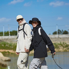 冬季三合一外套日系连帽男装青年夹克户外防水冲锋衣外套6152-P90，男装夹克，星座1403A
