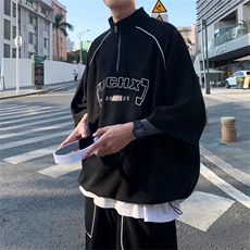 夏季休闲运动套装男宽松潮牌短袖短裤两件套ins港风上衣TZ422-p45，男装休闲套装，星座1008