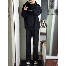 B221美式ins高街暗黑小众个性设计直筒牛仔裤LK23144-P65控88，男装牛仔裤，电商B221