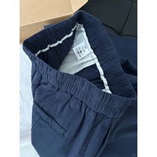 竹节棉褶皱棉麻休闲裤1302-8896-P65控98成分100棉，男装休闲裤，星座1302