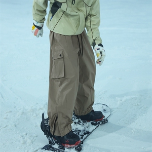 时尚户外防水保暖滑雪裤男女加厚雪地裤K1157J加绒-P100控158图片
