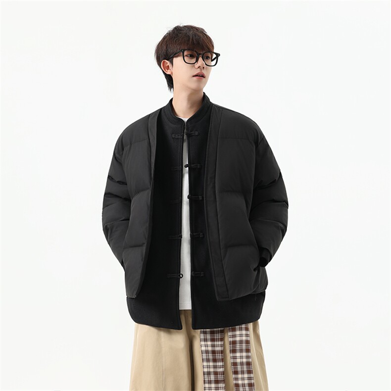 中式唐装男款冬季加厚风汉服青红色立领休闲外套A33-P158,男装民族服装,星座816A（原B366）