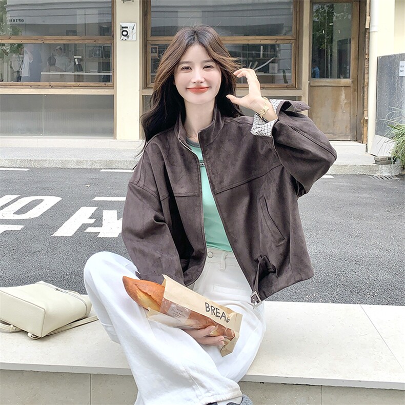 新款大货，麂皮绒外套2B113-2539-P165-K248,女装短外套,2B113