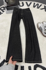 B221美式ins高街暗黑宽松直筒光板原色牛仔裤LK25588-特P45控78，男装牛仔裤，电商B221