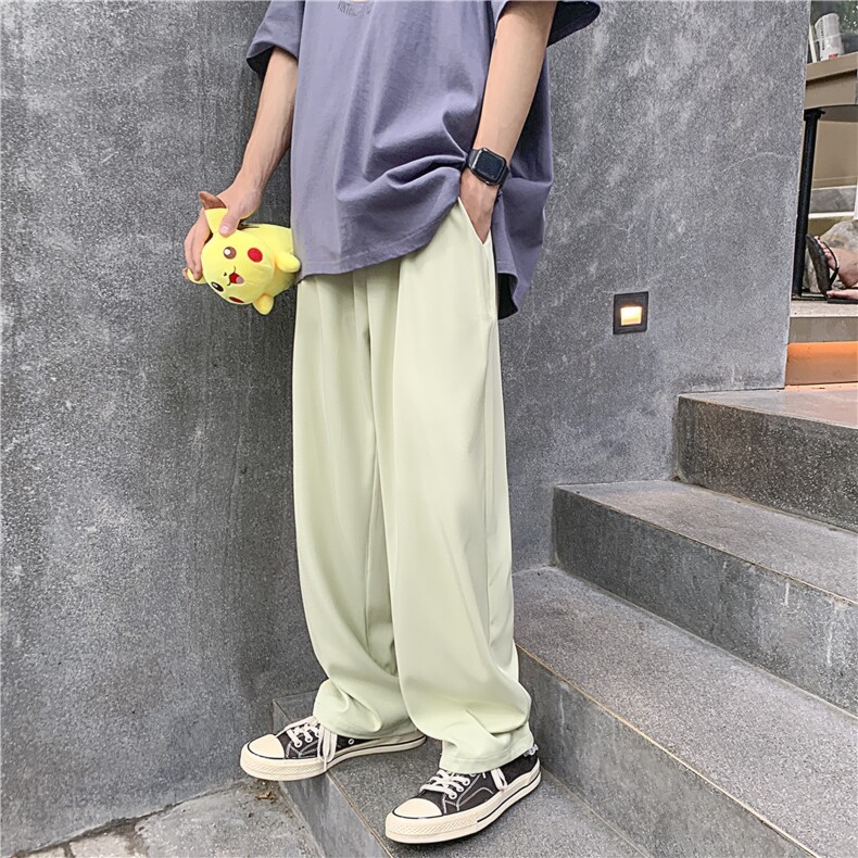 夏季拖地冰丝西裤宽松直筒超薄垂感拖地裤XZ1004-1KZ1668P35,男装休闲裤,星座715