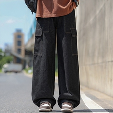 星座910-原牛工装水洗直筒牛仔裤-现货-P50-淘系89元，男装牛仔裤，星座910