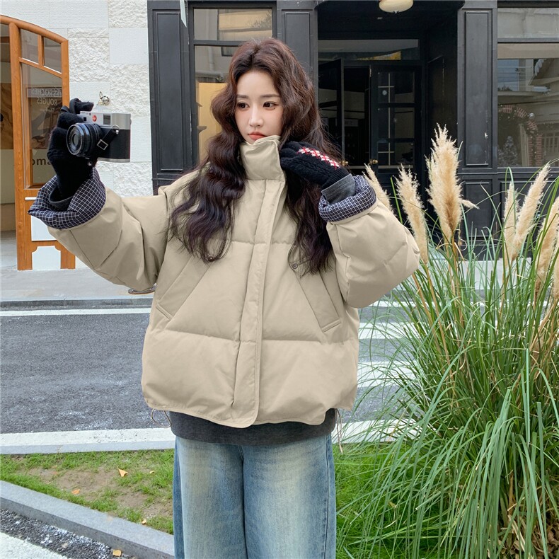 2025新款白鸭绒羽绒服女冬季巨好看的小个子加厚版型好面包服短款,女装羽绒服,2C177