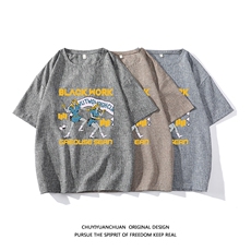 风复古亚麻短袖男棉麻t恤男半袖ZT71304-P35，男装T恤，电商A040A