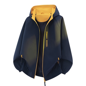 美式高街户外骑行登山服防水防风宽松大码潮百搭夹克外套8601-P55图片