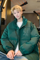 ！2025秋冬新款男士卡通印花立领棉衣保暖棉服外套MY303特P55，男装棉衣，电商B220