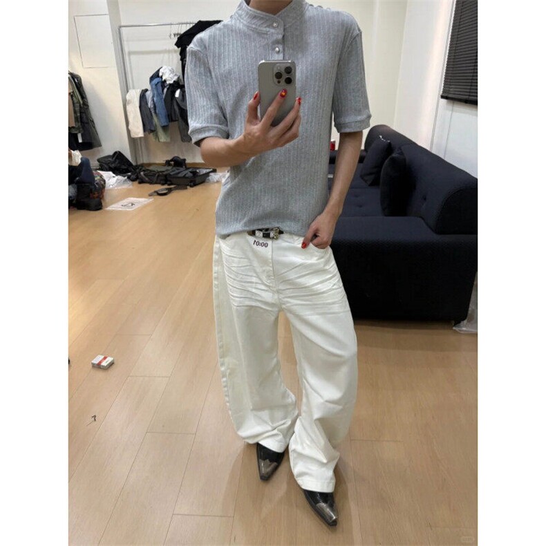 DXT56LL-P43美式复古亨利领短袖t恤高级感痞帅半袖,男装T恤,星座1007（原301D）