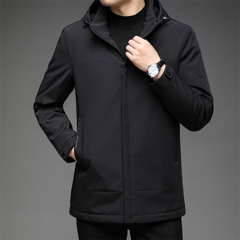 中年男士冬季可卸帽羽绒服2023冬装外套爸爸装GSNAY-K02-P235，男装羽绒服，电商B212（原钱塘6029）