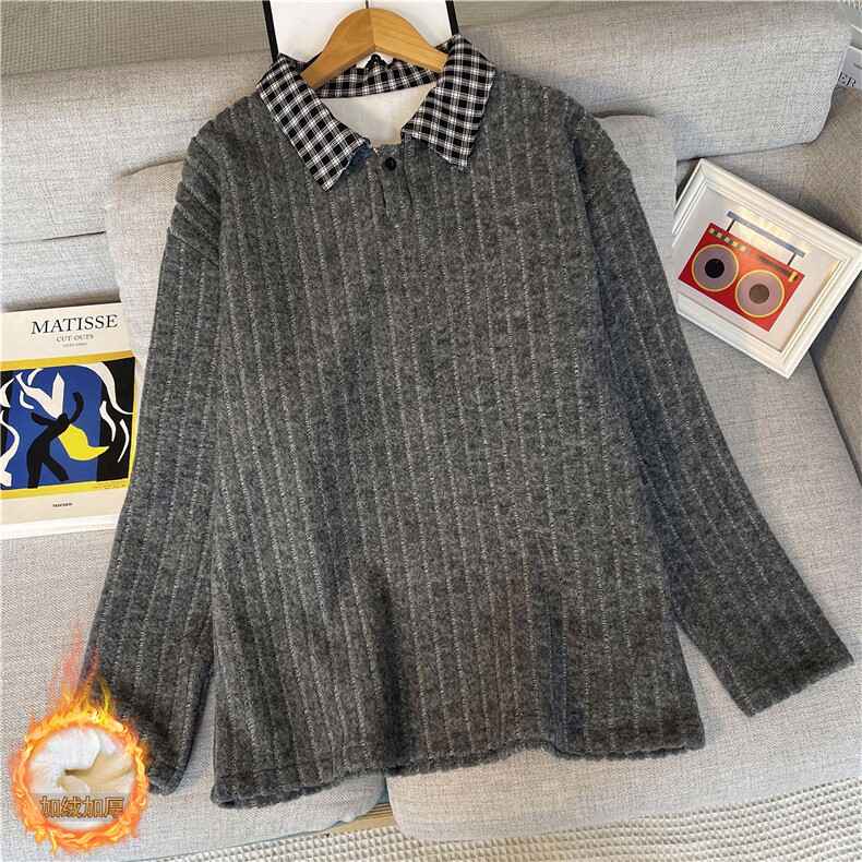 现货！美式加绒Polo衫男女款秋冬长袖T恤上衣-LK80222JR-特批35,男装T恤,电商A061