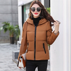 2020年冬季拉链连帽棉衣/棉服长袖加厚短款直筒休闲时尚清纯，女装棉衣/棉服，香水丽阁