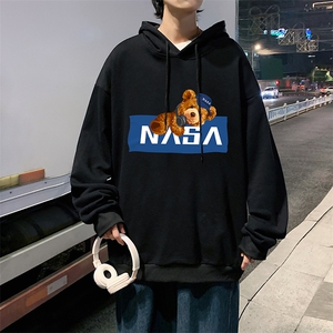 WY2247-P35 纯棉连帽卫衣男大码运动帽衫宽松薄外套男NASA图片