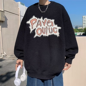 设计感毛衣男美式高街圆领针织衫秋冬季情侣潮宽松外套MC423-p43图片