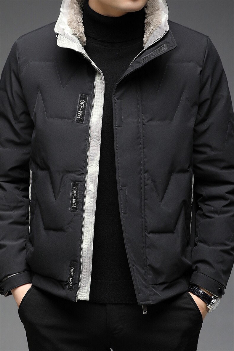 男中年立领羽绒服休闲商务保暖加厚外套爸爸装男BJY08179-P200,男装羽绒服,电商B212（原钱塘6029）