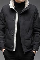 男中年立领羽绒服休闲商务保暖加厚外套爸爸装男BJY08179-P200，男装羽绒服，电商B212（原钱塘6029）