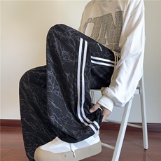 抖音品质秋季新款条纹灯芯绒宽松休闲裤B315-K24300-特p35控68，男装休闲裤，电商B315