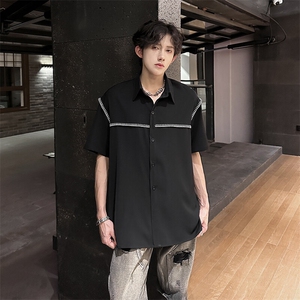 现货 缉明线设计高级感潮男T恤潮男衬衫 A071-C51-P40图片