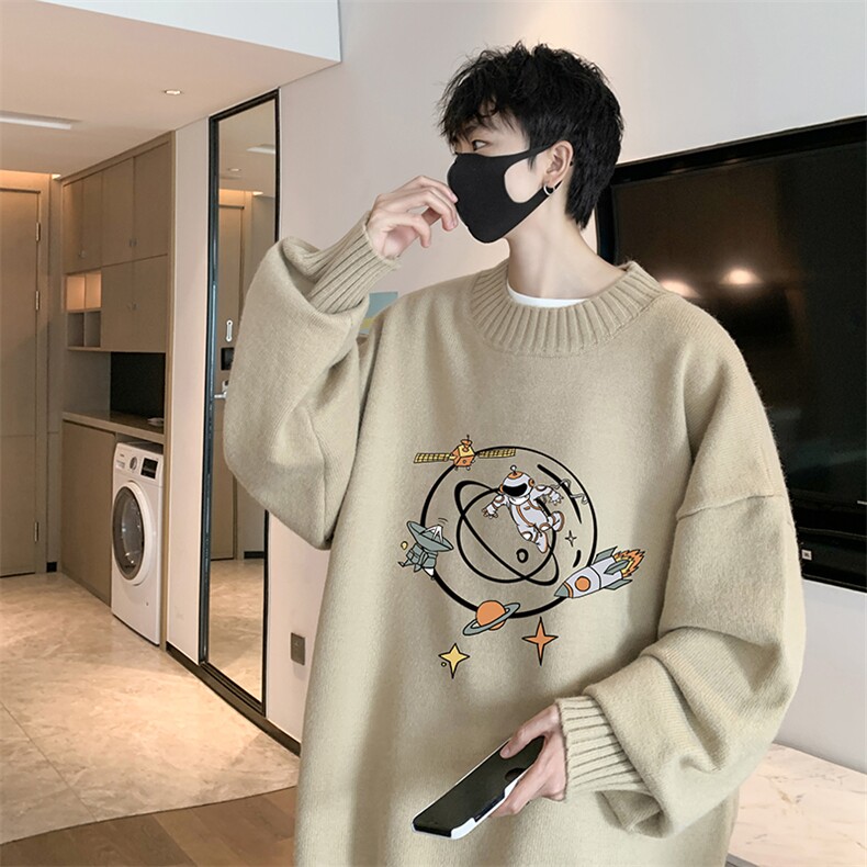 半高领毛衣男士大码针织衫男毛线衣男 M18142-P45 加绒款-P65图片