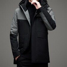 BAMJ-19235钱塘2020-2中年男士冬季厚款商务休闲羽绒服P275，男装羽绒服，钱塘207-2