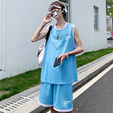 夏季简约印花休闲宽松网格运动套装男女百搭短裤新TZ6301P50控68，男装牛仔裤，电商A268A