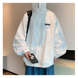 新三道杠冰丝防晒衣男夏潮轻薄透气防紫外线连帽防晒服FS5526 P43图片