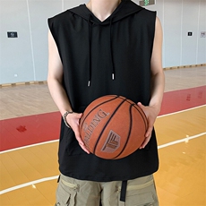 M-8XL特大码冰丝速干连帽背心男篮球运动无袖健身服坎肩TDX315P35，男装T恤，电商D206-1